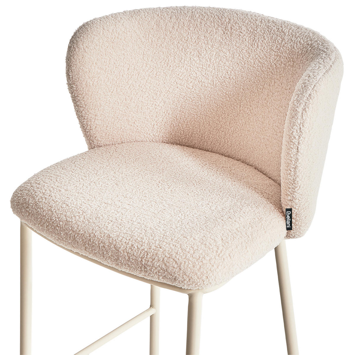 BARSTÜHLEN 2er-Set Beige Mina II - Beige, Textil (52/98/46cm) - Beliani