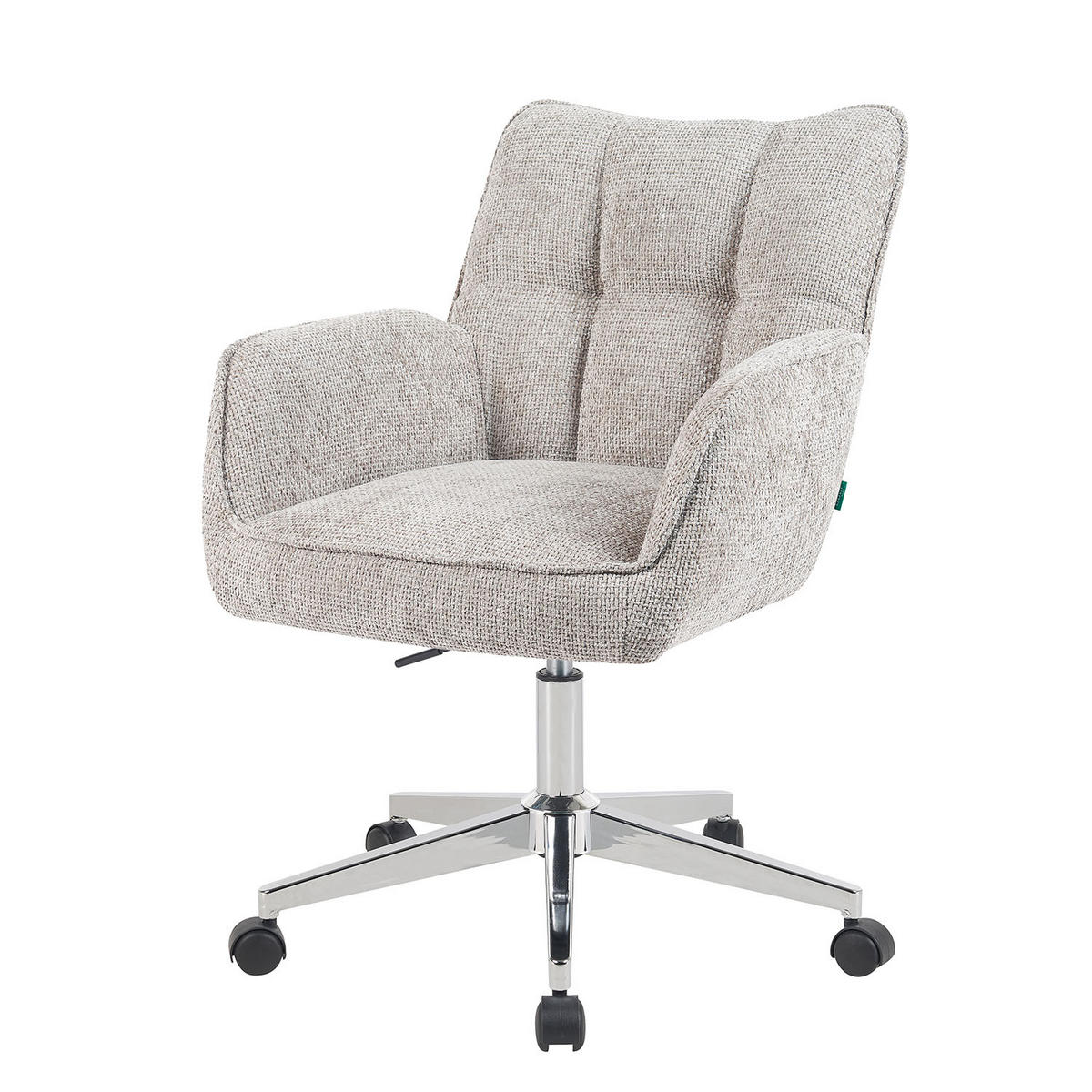 BÜROSTUHL Mika-Tabea - Chromfarben/Hellgrau, Textil/Metall (59/81/66cm) - DUBI Möbel