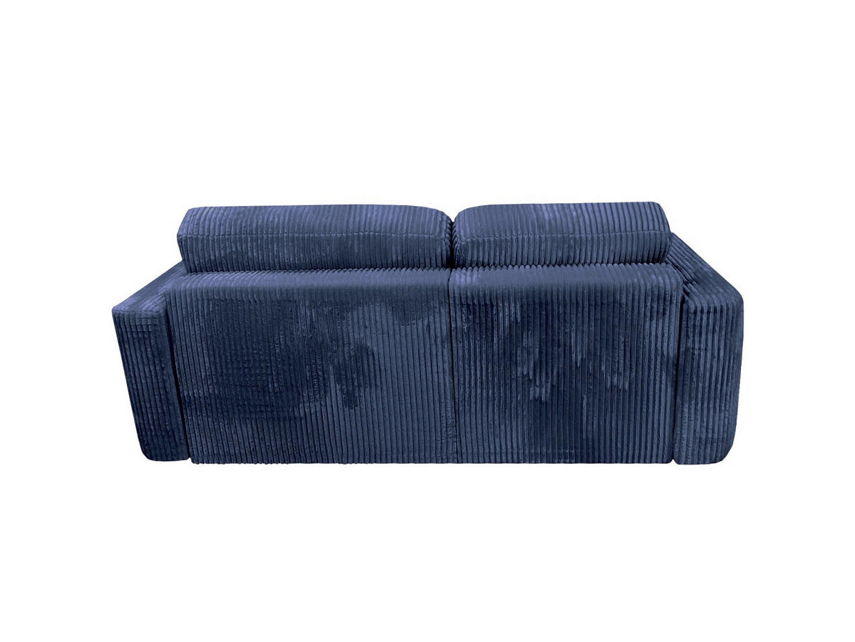 ECKSOFA Luna L links Dunkelblau aus Cord - Dunkelblau, Textil (271/195cm) - KS Home Concept