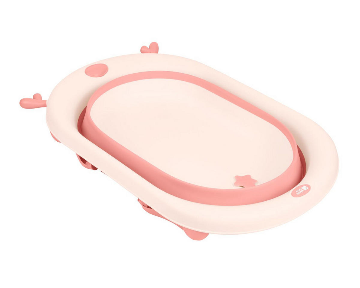 BABYBADEWANNE Foldy rosa Wasserablauf, leicht zu reinigen, ab Geburt - Rosa, Kunststoff (51/81.5cm) - Kikka boo
