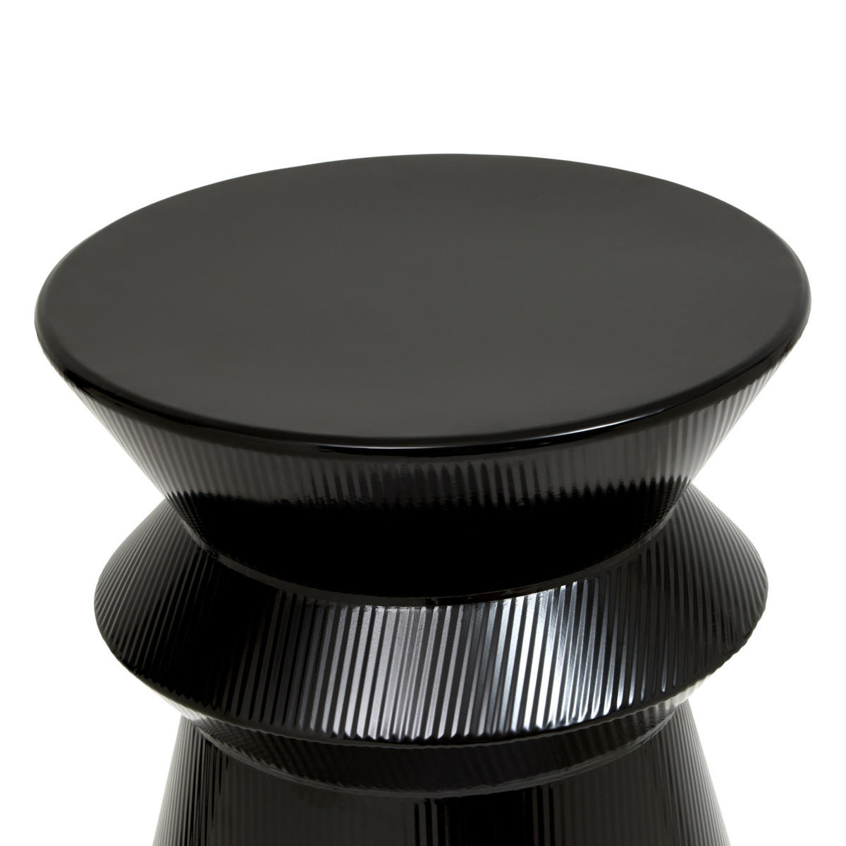 KAFFEETISCH aus Metall Maya Totem Schwarz 35,5/35,5/45 cm - Schwarz, Metall (35.5/35.5/45cm) - Atmosphera Createur d´interieur