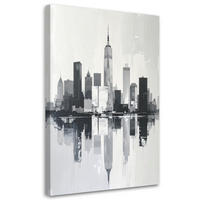 LEINWANDBILD Städte & Architektur 80x120cm - Grau, Textil (80/120cm) - Feeby