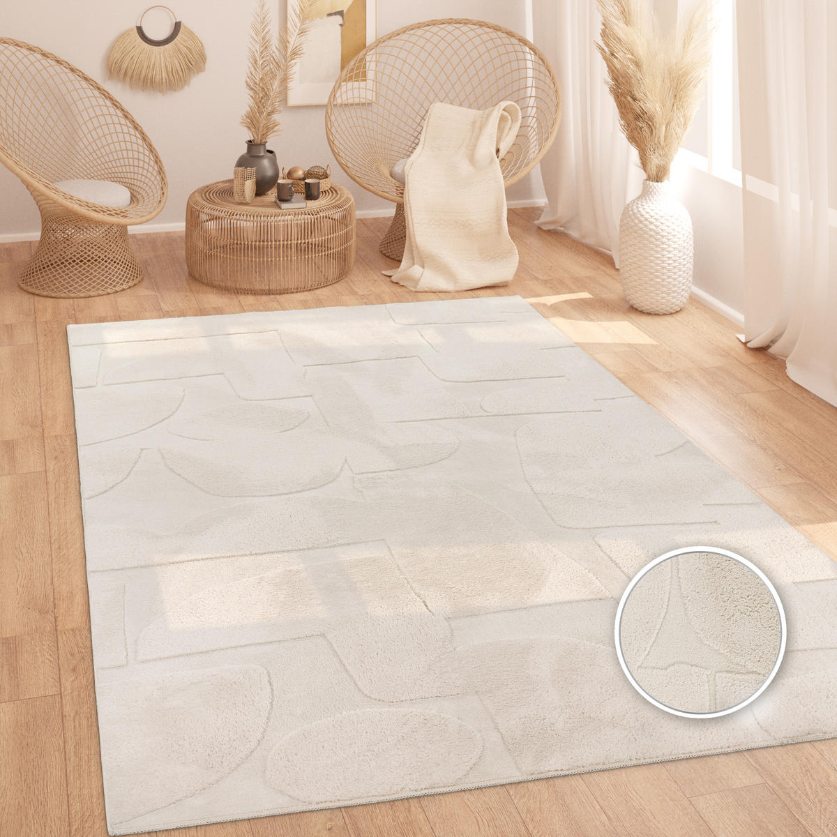 HOCHFLORTEPPICH 80/150 cm Tokio 473 - Creme, Textil (80/150cm) - Paco Home
