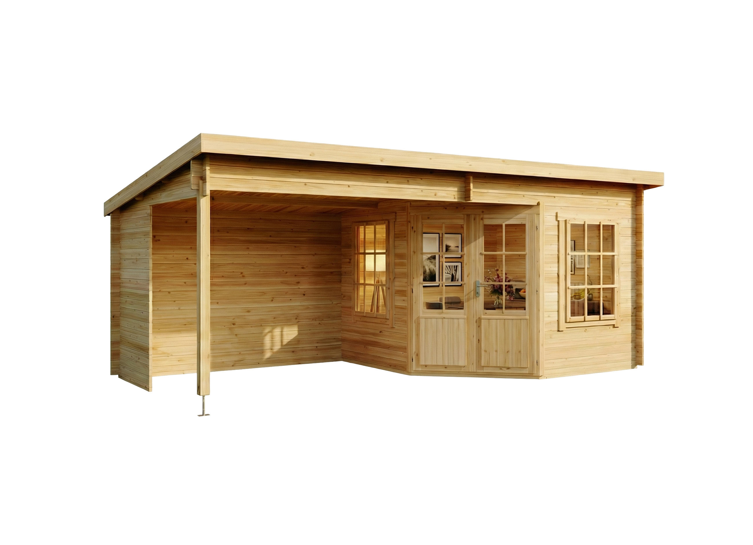 Alpholz Gartenhaus Natur 598x239x330 cm