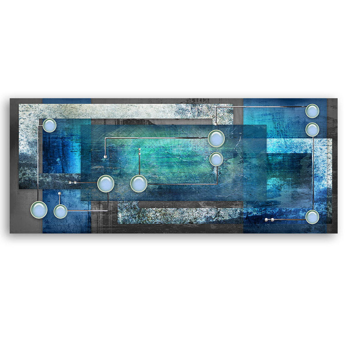 KUNSTDRUCK Blau 120/40 cm - Blau, Textil (120/40cm) - KUNSTLOFT