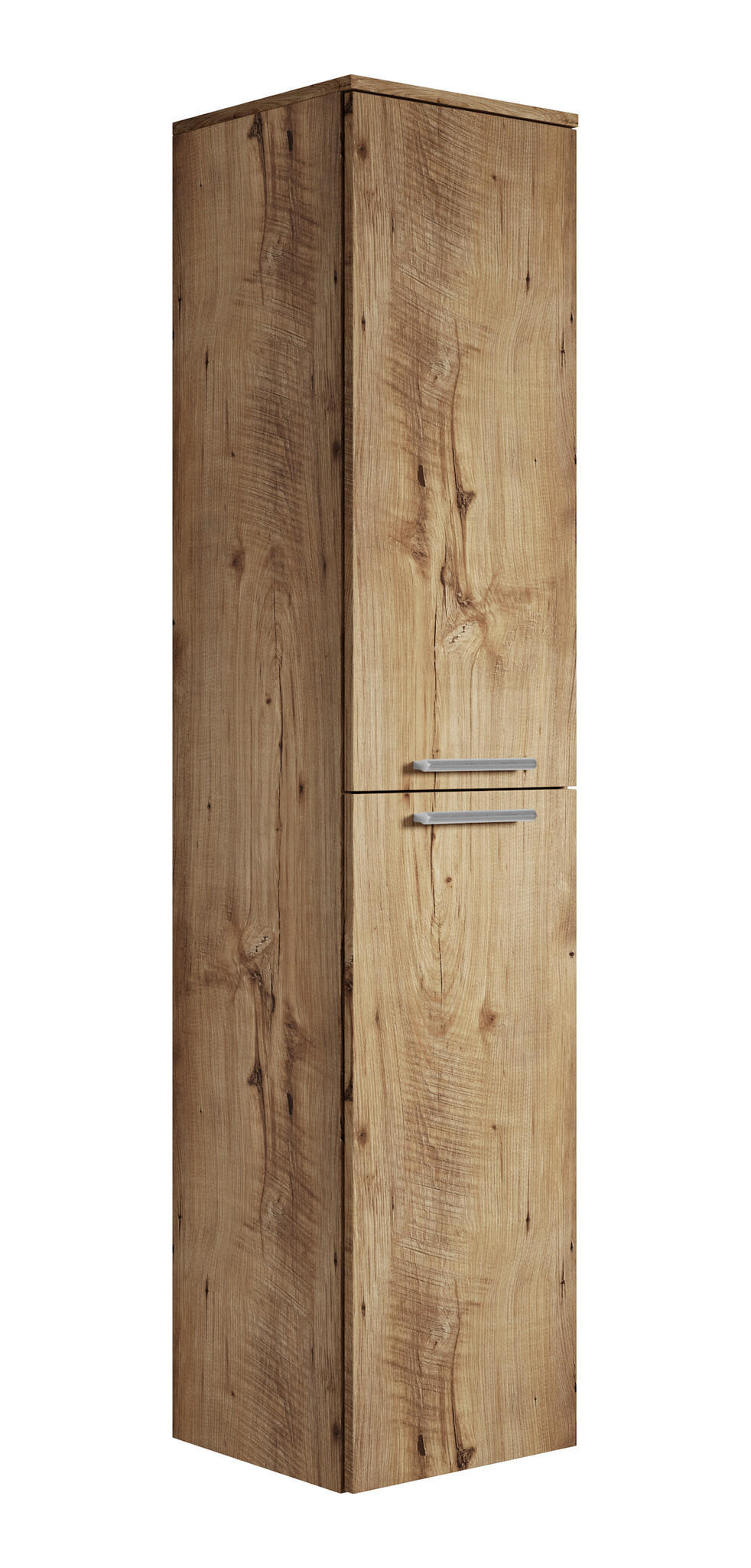 BADEZIMMERSCHRANK Venus mit 2 Türen Kastanien Eiche - 30 x 30 x 160 cm - Kastanienfarben/Eichefarben, Holz (30/160/30cm) - Badplaats