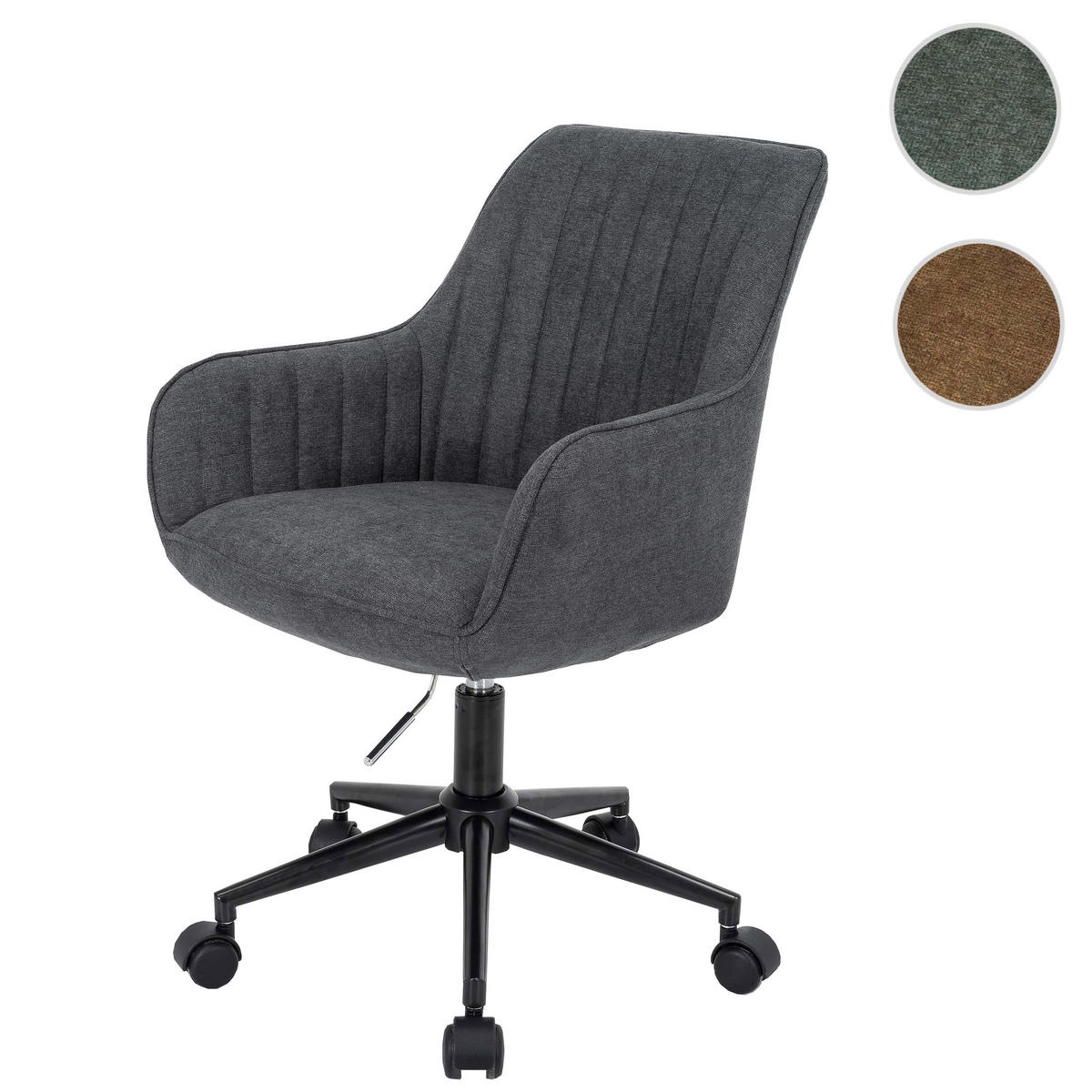 BÜROSTUHL MIT ARMLEHNE Anthrazit - Anthrazit, Textil (58/87/58cm) - MCW