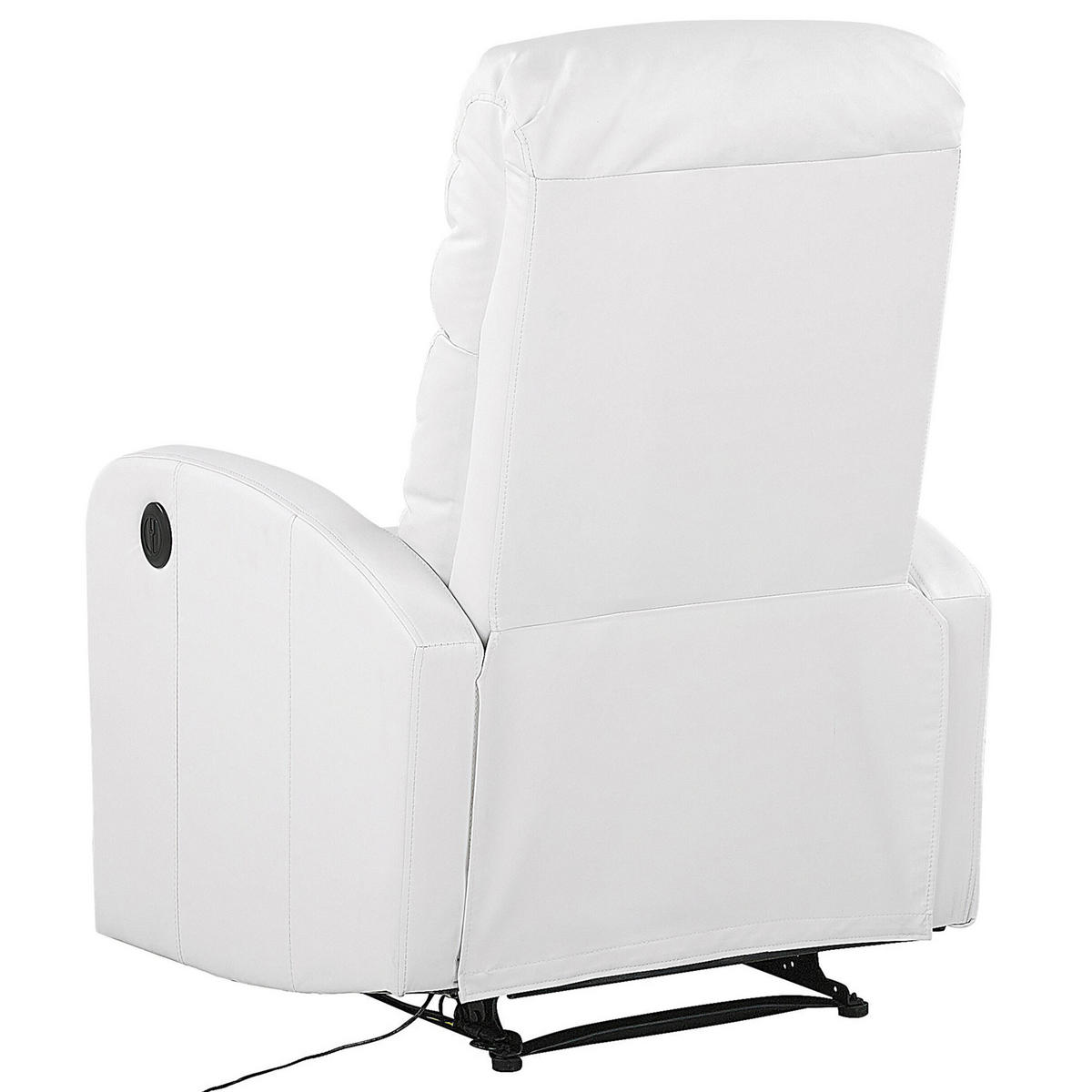 SESSEL Kunstleder Weiß Virrat - Weiß, Textil/Metall (65/102/91cm) - Beliani