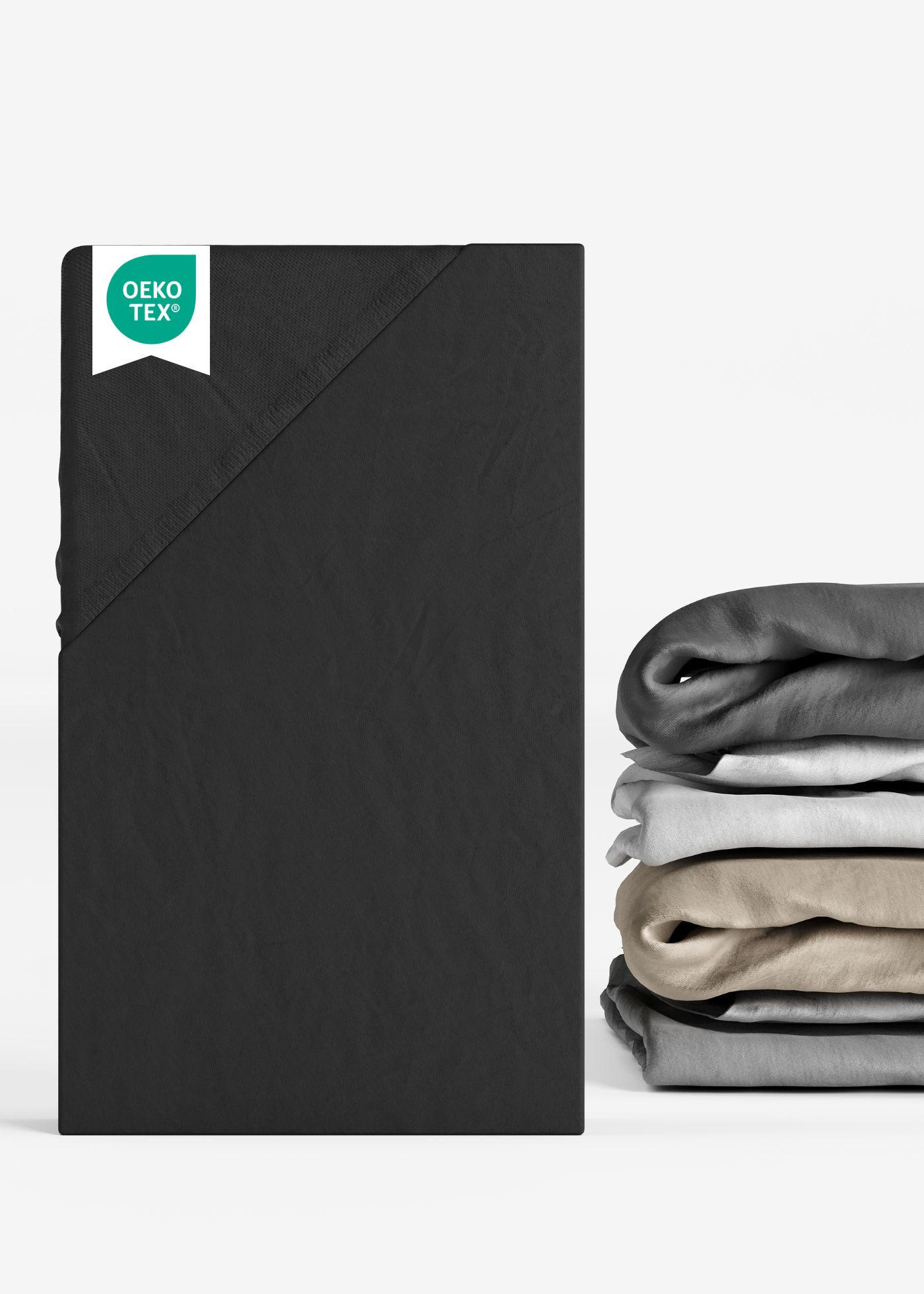 SPANNBETTLAKEN 75x100 cm Jersey schwarz | Spannbetttuch für Laufgitter & Babymatratzen - Schwarz, Textil (75/100cm) - Sämann – make a difference.