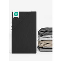 SPANNBETTLAKEN 90x200 cm Jersey schwarz | Spannbetttuch für Laufgitter & Babymatratzen - Schwarz, Textil (90/200cm) - Sämann – make a difference.