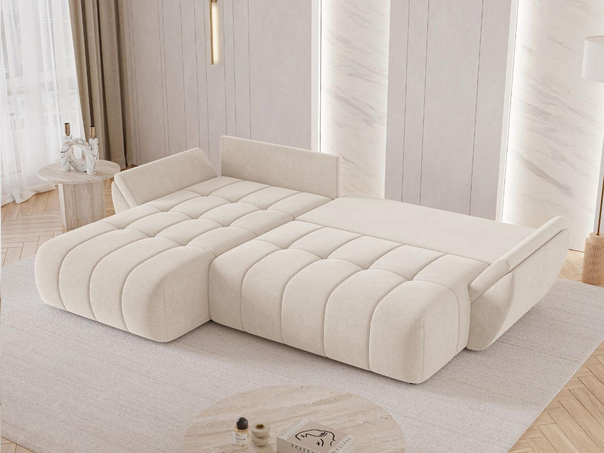 ECKSOFA Decor Beige - Beige, Holz/Textil (280/190cm) - Graingold