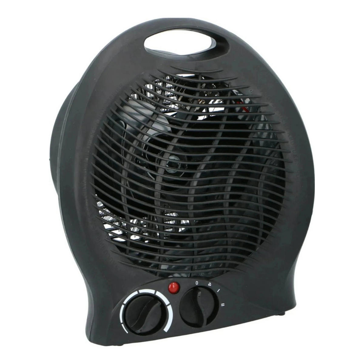 HEIZLÜFTER LQ801 Schwarz 2000W Thermostat, Elektroheizung, Heizgerät, Schnellheizer, Raumheizer, Heizlüfter Tragbar, Ventilatorfunktion, Innenraumheiz - Schwarz, Kunststoff (22/29/13cm) - Alpina
