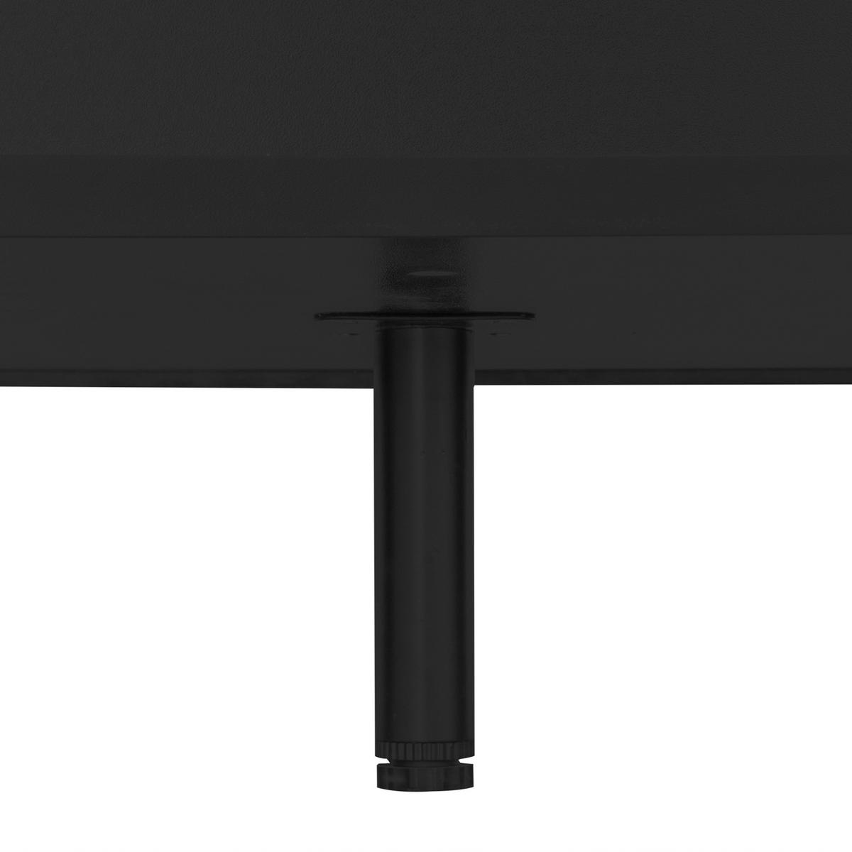 SIDEBOARD 140/38/80 cm mit 4 Türen in Schwarz und goldfarbenen Griffen - Schwarz, Holzwerkstoff (140/38/80cm) - BEAOK