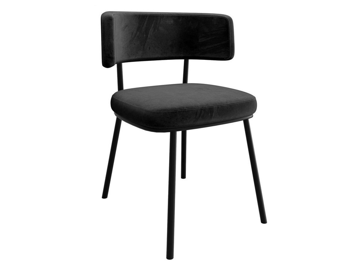 POLSTERSTUHL Iga - Schwarz, Textil/Metall (58/75/57cm) - MIRJAN24