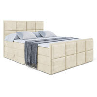 BOXSPRINGBETT NOVA-Z KING - 140 x 200 - H3/H4 - Beige - Beige, Holzwerkstoff (140/200cm) - ALTDECOR