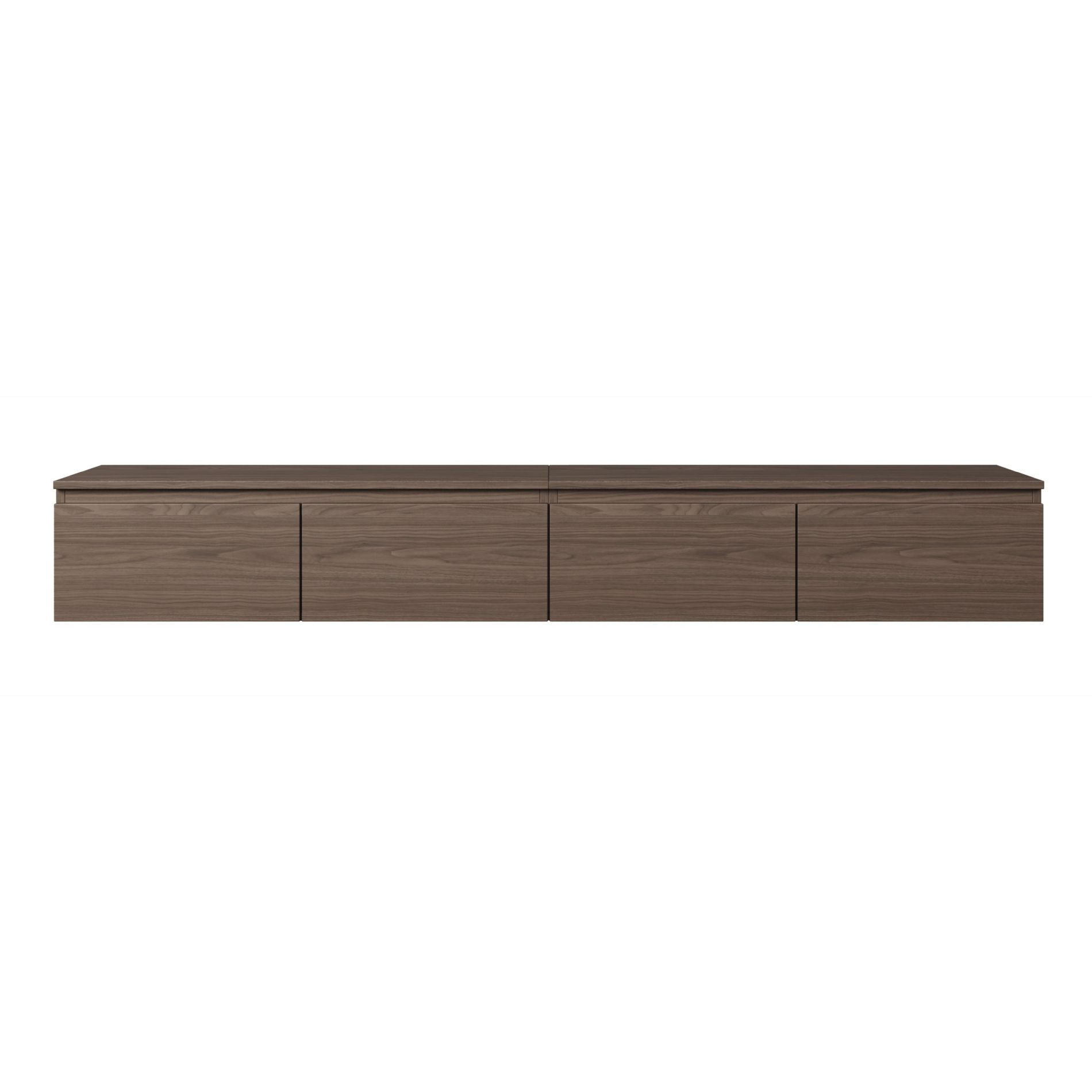 TV-LOWBOARD Bemmi Walnuss Wisconsin 200 cm - Dunkelbraun, Holzwerkstoff (200/28.4/31.8cm) - Selsey