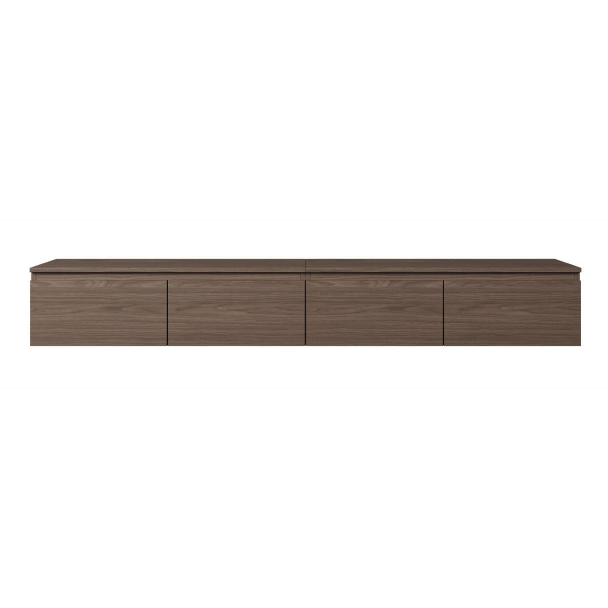 TV-LOWBOARD Bemmi Walnuss Wisconsin 200 cm - Dunkelbraun, Holzwerkstoff (200/28.4/31.8cm) - Selsey