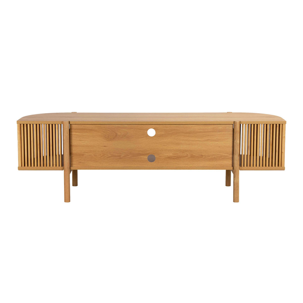 TV-SCHRANK 160 cm, helles Holz - Beige, Holz/Holzwerkstoff (160/50/40cm) - Oviala