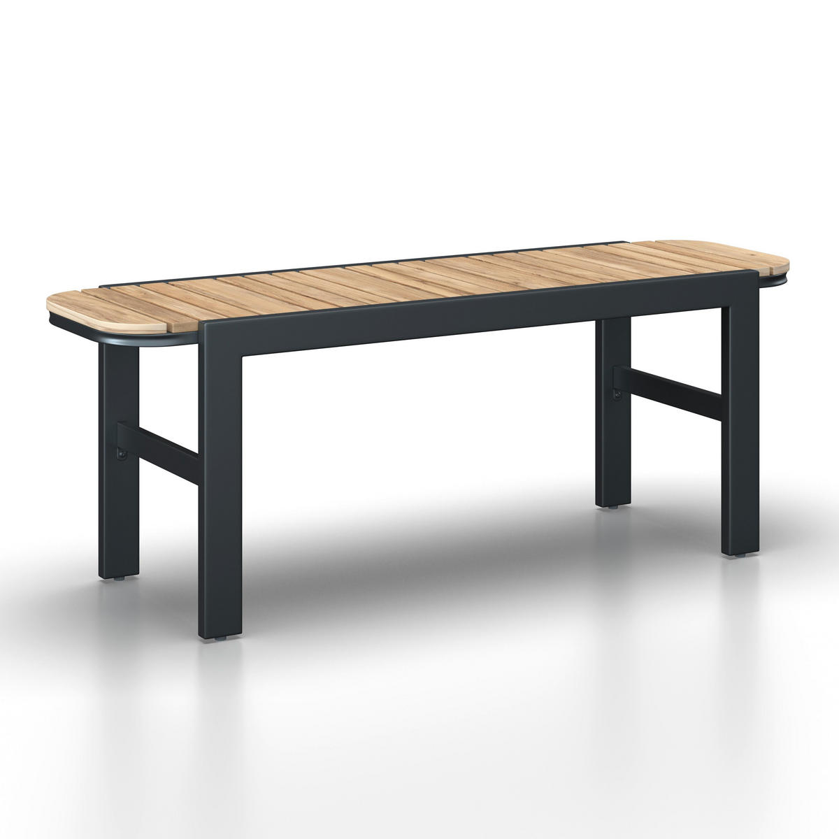 GARTENBANK Marlo Schwarz Akazie - Akaziefarben, Holz (1/47/40cm)