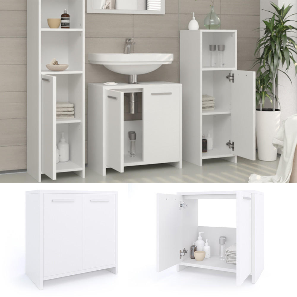 WASCHBECKENUNTERSCHRANK Kiko Weiß 58 x 60 cm - Weiß, Holzwerkstoff (58/60/33cm) - Vicco