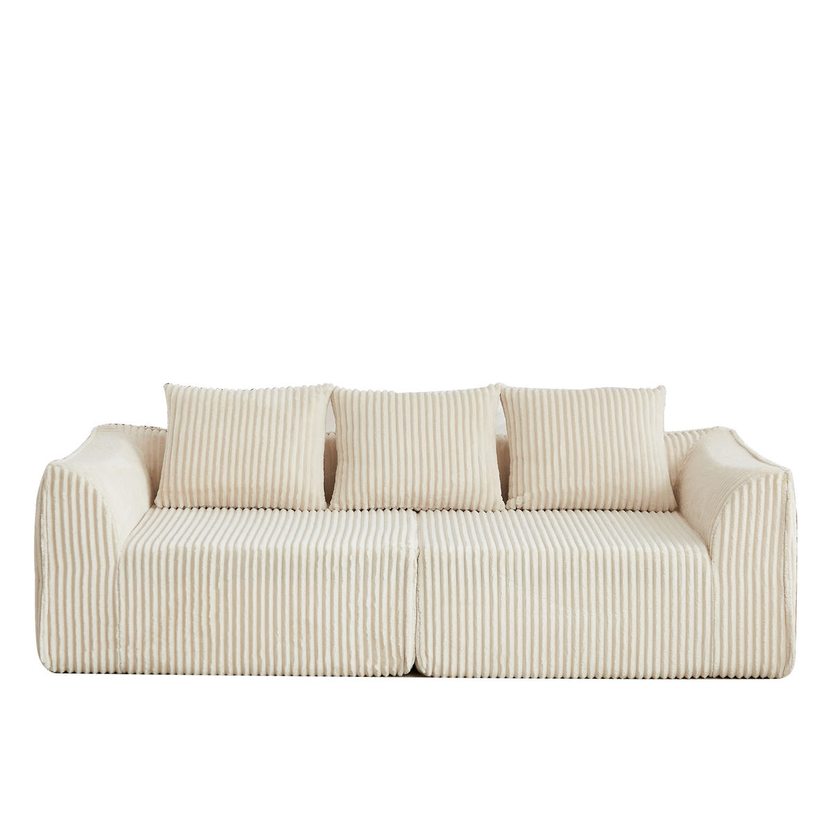 SOFA modular Cord Beige 2er-Set - Beige, Kunststoff (101/72.5/235.5cm) - Meubliv