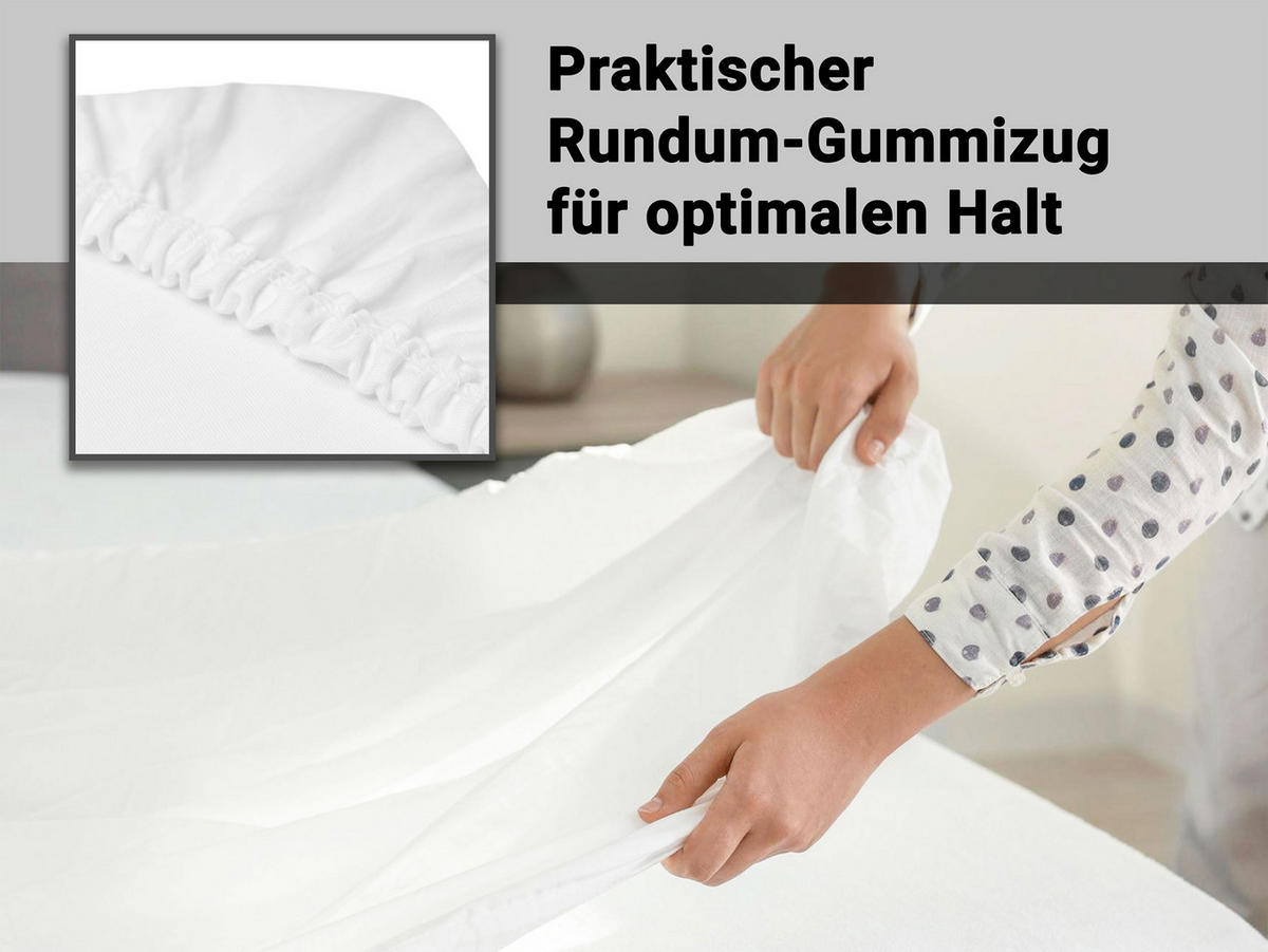 SPANNBETTLAKEN, 100x200 cm, 100% Baumwolle, Weiß - Weiß, Textil (100/200cm) - Zollner