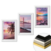 WANDBILDER 3er-Set - 20x30 cm Weißer Rahmen - Sonnenuntergangsbrücke Landschaft - Weiß, Kunststoff (20/30cm) - ArtPrintCave
