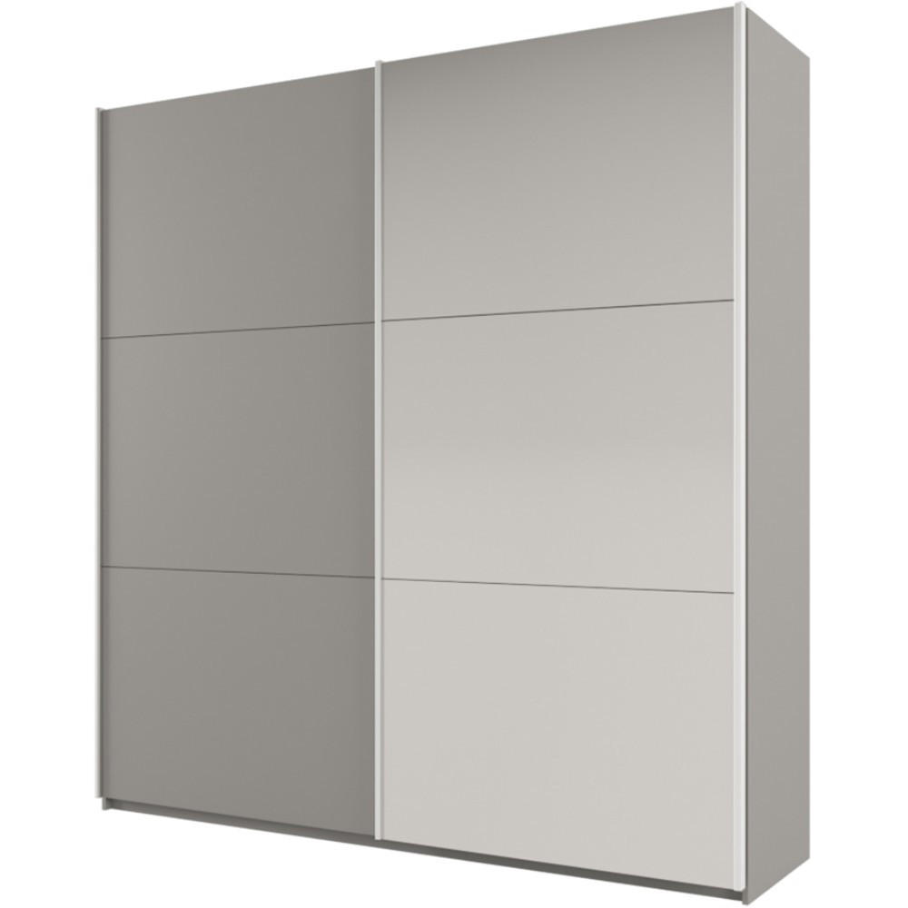 Beautysofa Schwebetürenschrank Platin 225x244x65 cm