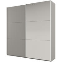 SCHWEBETÜRENSCHRANK Rossa mit 2 Türen und Spiegel, 225 cm, Platinfarben - Platinfarben, Holzwerkstoff (225/244/65cm) - Beautysofa