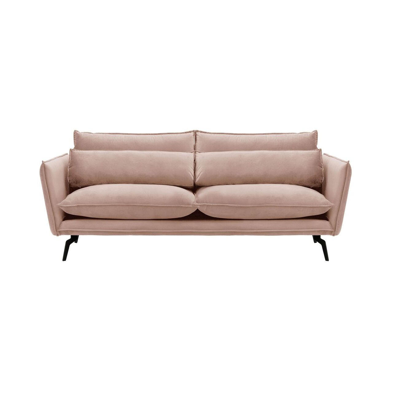 DREISITZER-SOFA Layla-Velluto 14 - Lila, Holz/Textil (237/95/98cm)