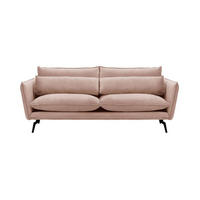 DREISITZER-SOFA Layla-Velluto 14 - Lila, Holz/Textil (237/95/98cm)
