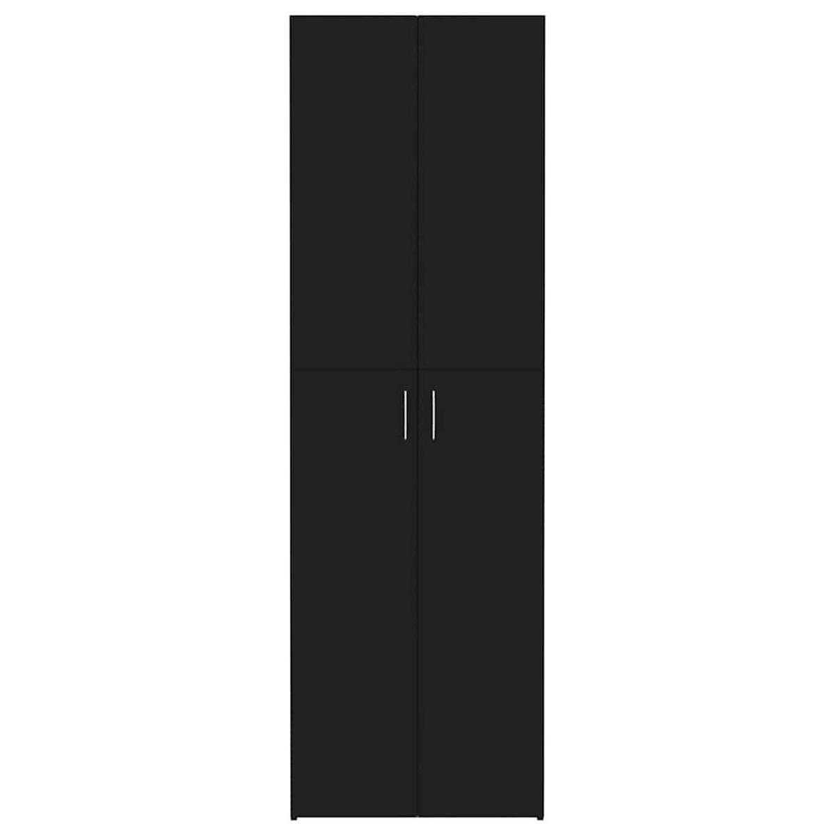 BÜROSCHRANK SCHWARZ 60X32X190 CM HOLZWERKSTOFF - Schwarz, Holz (32/190/60cm) - vidaXL