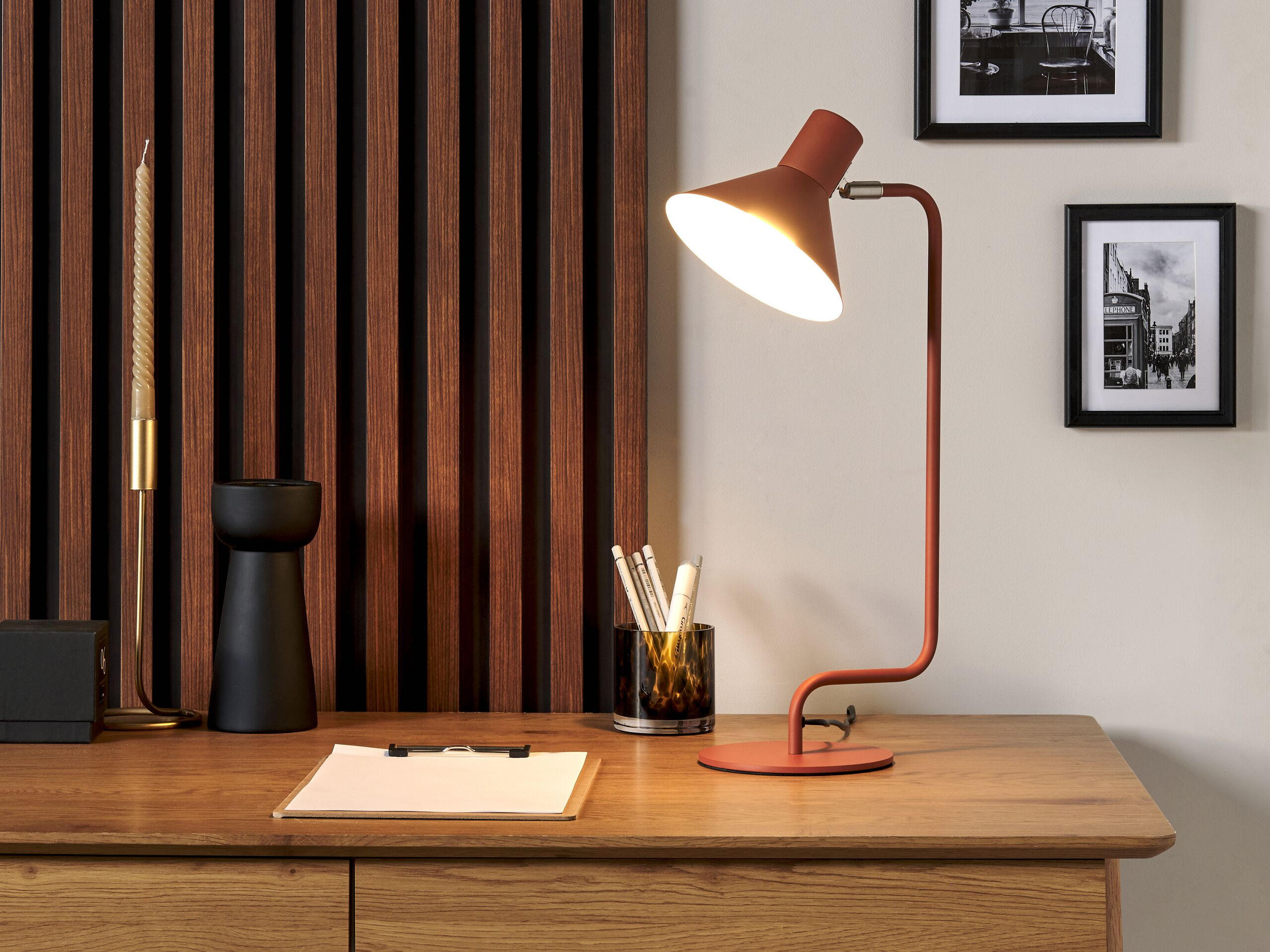 TISCHLAMPE Rimava 17/17/51 cm - Orange, Metall (17/17/51cm) - Beliani