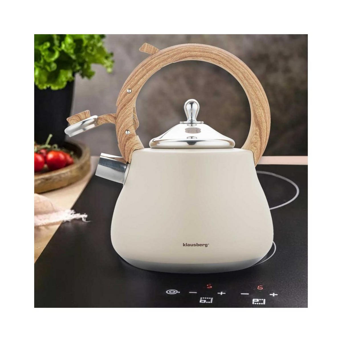WASSERKESSEL Creme 24/20/23.5 cm KB7919 - Creme, Metall (24cm) - Klausberg 