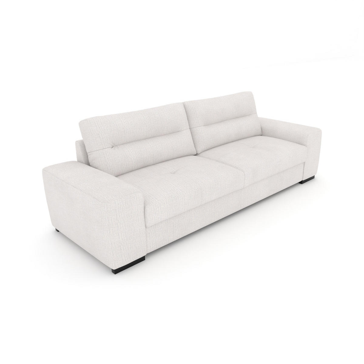 3-SITZER Carlisle Chenille Beige 274/97/93 cm - Creme, Kunststoff/Textil (274/93/97cm) - foamnova