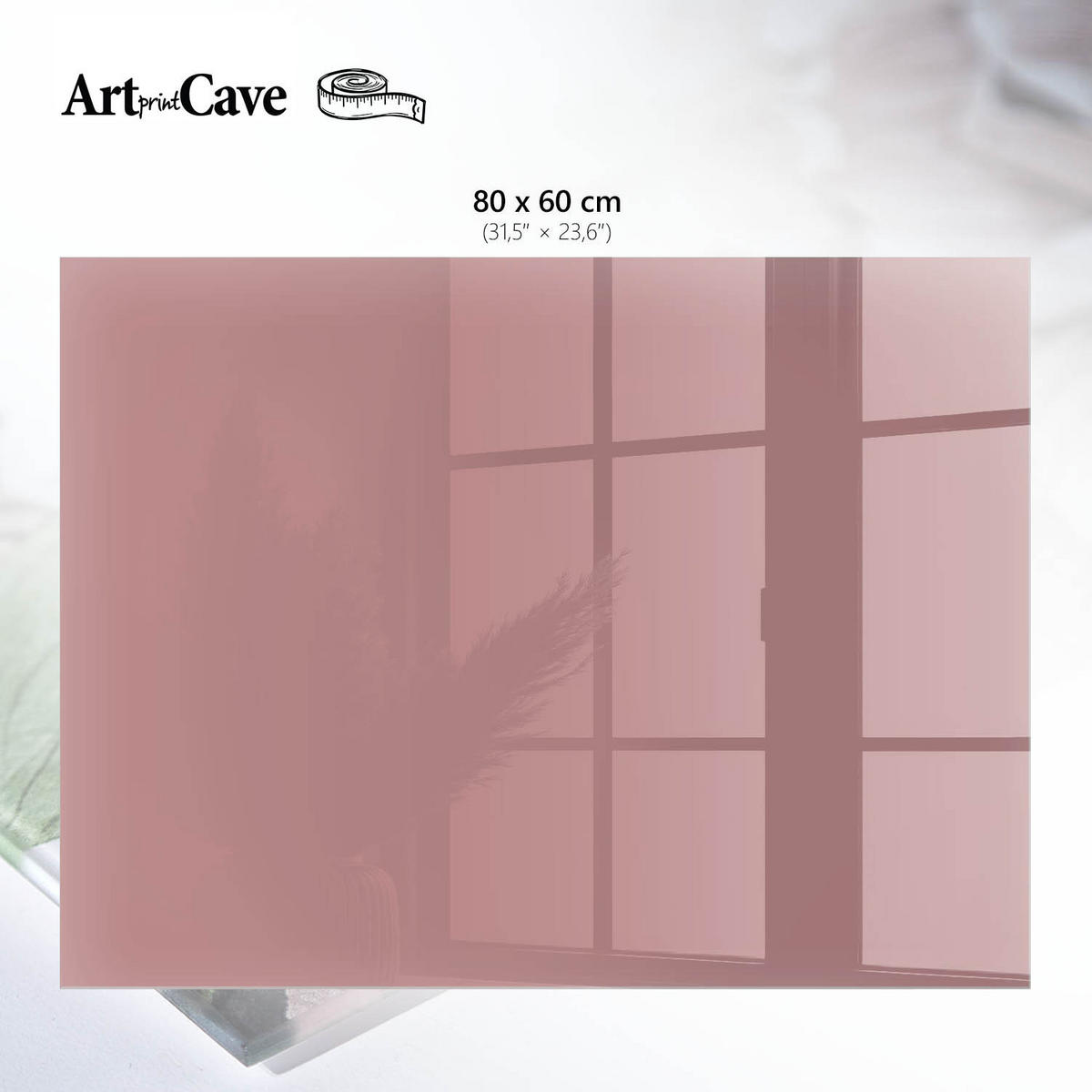 GLASPLATTE 80x60 cm – Pastellrosa - Creme, Glas (0.4/80/60cm) - ArtPrintCave