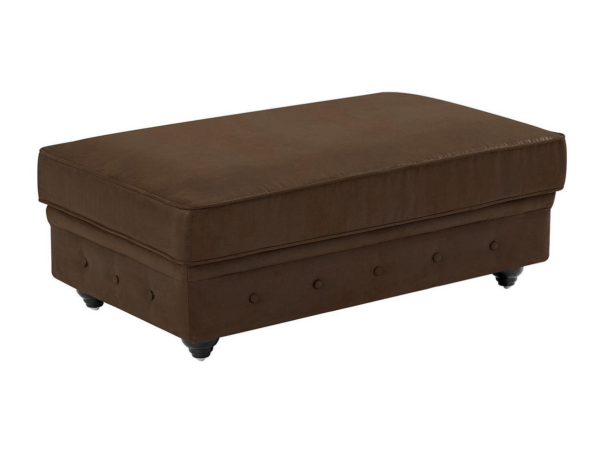 SITZHOCKER - 1 Person - Stoff, Stoff - Braun CHESTERFIELD - Braun, Textil (120/45/72cm) - Vente-Unique