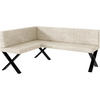 ECKBANK PETER_X - Creme, Textil (128/168cm) - Meblini
