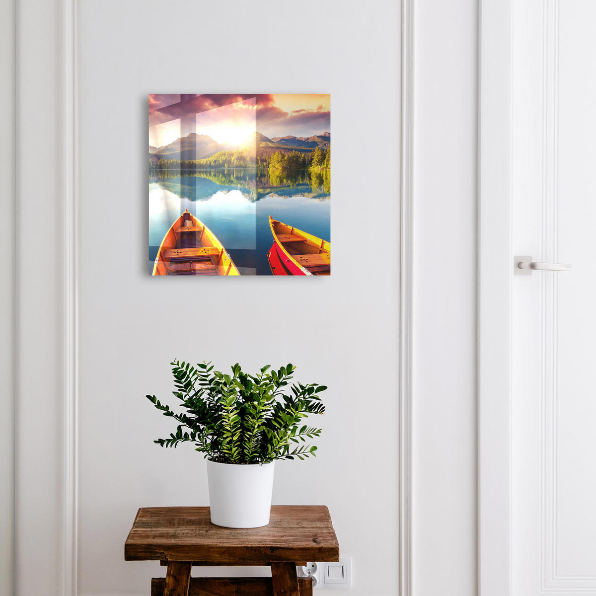 SCHLÜSSELBOX Schwarz 30x30 cm- Türöffnung nach rechts - Bergfrieden - Blau, Metall (30/30/5cm) - TULUP