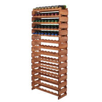 WEINREGAL VINOTECA FLEX PRO HxBxT 191x84x28cm 112 Flaschen auf 14 Ebenen Braun geölt - Braun, Holz (84/191/28cm) - PROREGAL