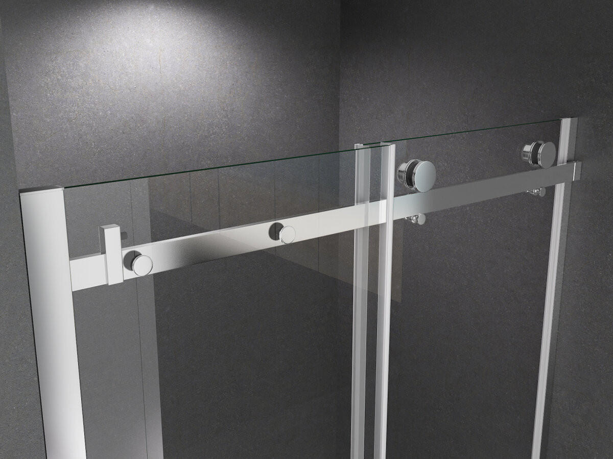 DUSCHKABINE Victoria 110x195 cm Schiebetür Silber - Silberfarben, Glas (1/110/195cm) -  Glaswerk Westfalen