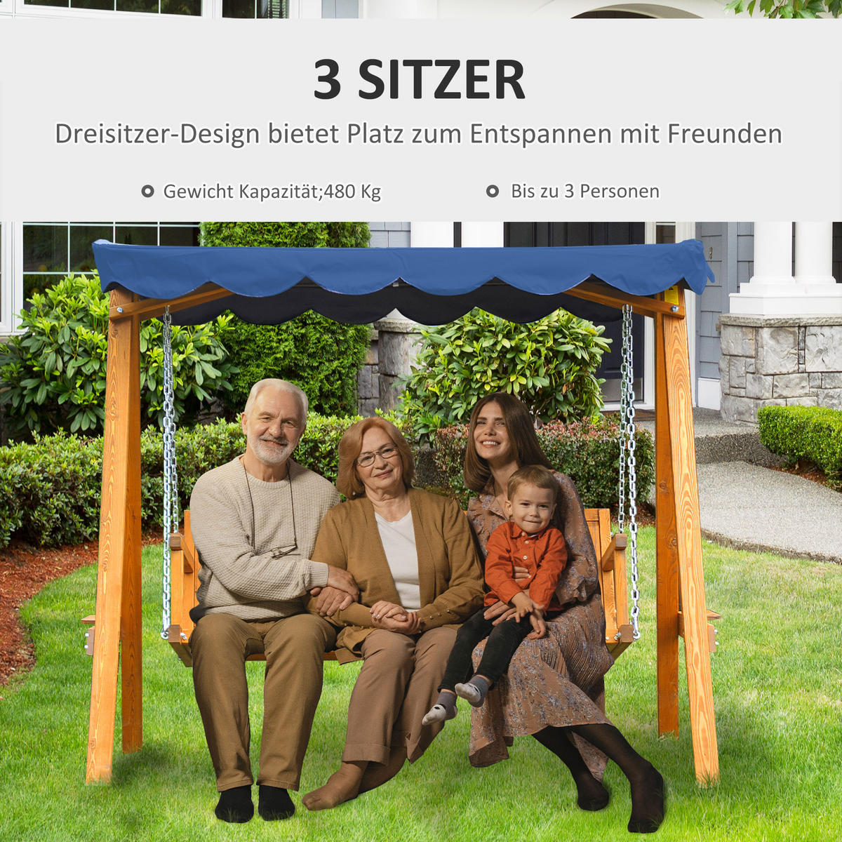 2-SITZER Hollywoodschaukel Schaukel Polyrattan Metall mit Kissen 360kg Schwarz - Schwarz, Metall (124/179/198cm) - Outsunny