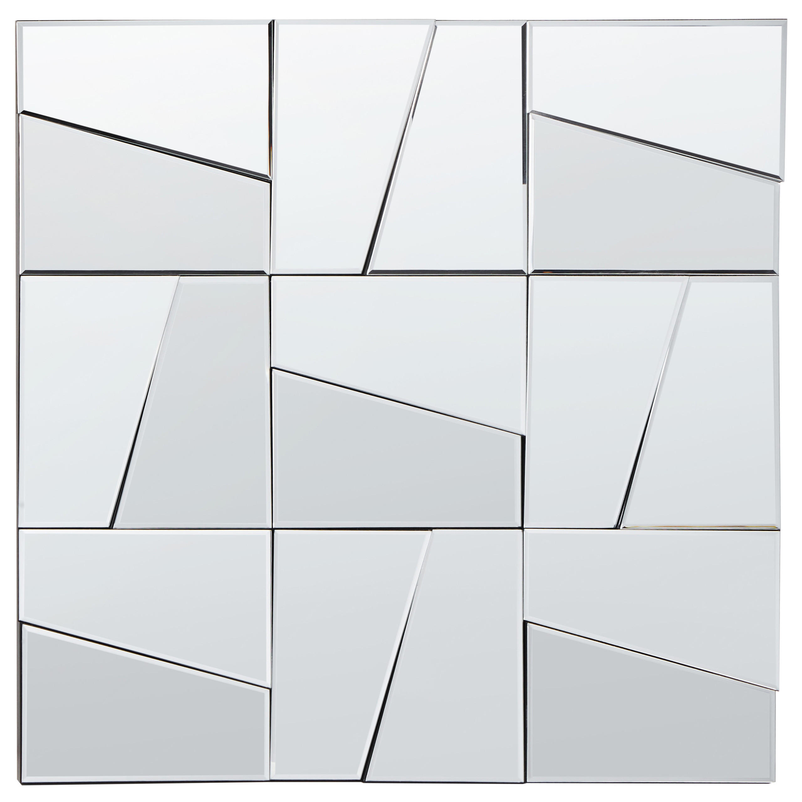 Beliani Wandspiegel Silber 80x80x2 cm