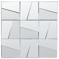 WANDSPIEGEL 80/80 cm Silber Ancemont - Silberfarben, Glas (80/80/2cm) - Beliani