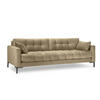 SOFA Mamaia aus Samt beige 4 Sitzplätze - Beige, Textil (92/75/217cm) - Micadoni