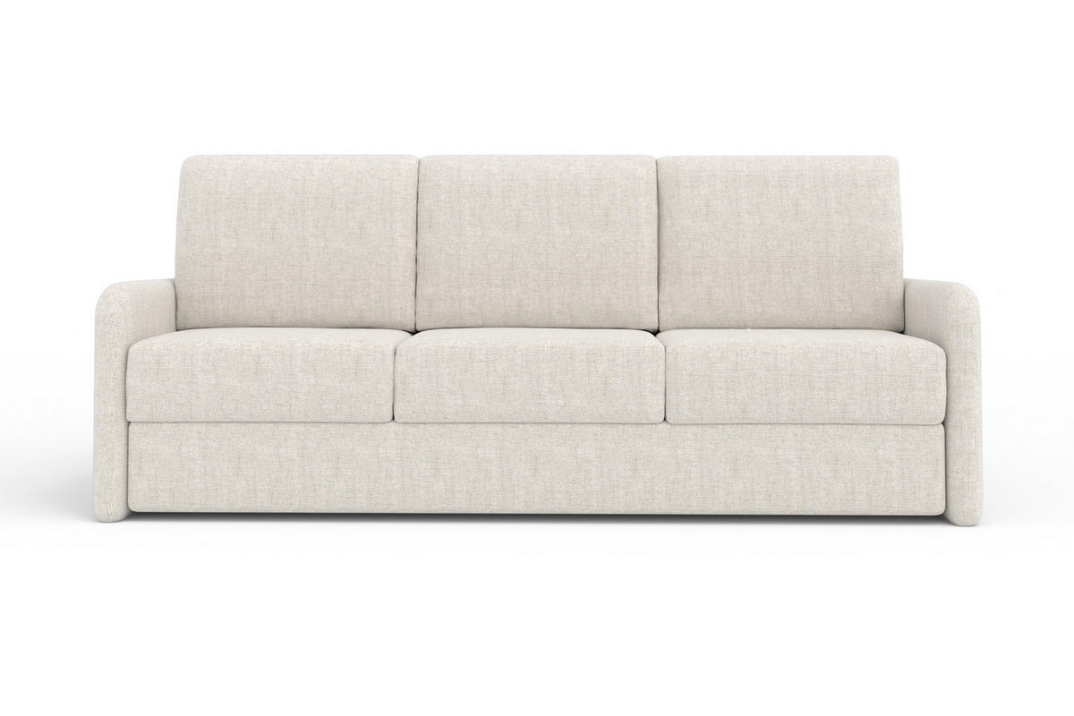 3-SITZER SOFA BIANCO 215 cm breit in Stoff Creme - Creme, Holzwerkstoff/Textil (215/90/92cm) - Deine Möbel 24