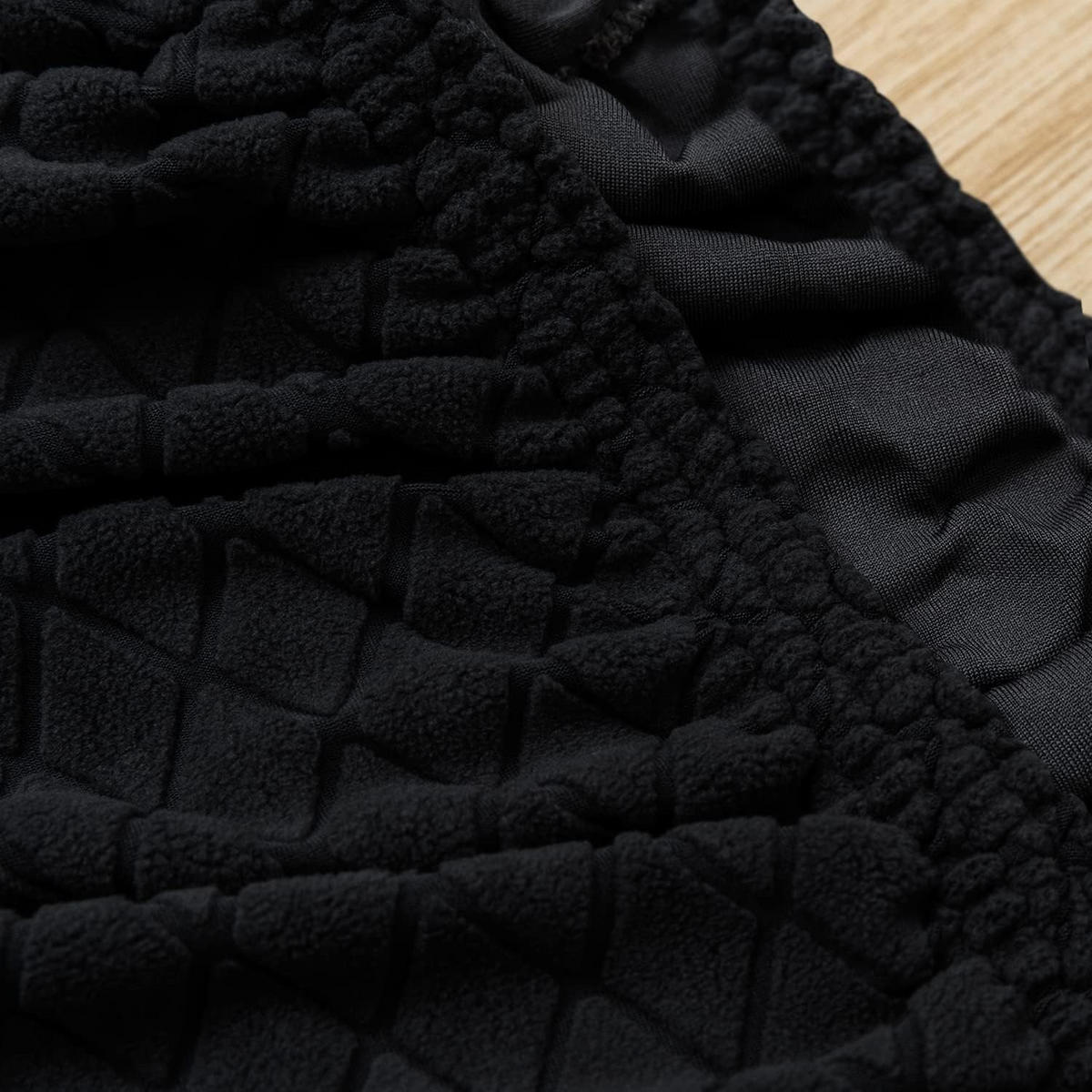 STUHLHUSSE Stretch Stuhlbezug 1 Stück - Schwarz, Textil (18/25cm) - Kaket