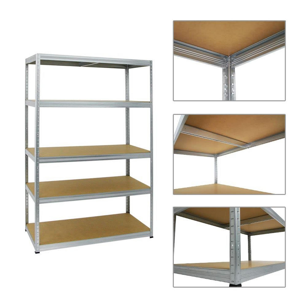 SCHWERLASTREGAL Big Elephant M 2er-Set mit 2x 180x120x60 cm Fachlast 250 kg Verzinkt - Silberfarben, Metall (240/180/60cm) - PROREGAL