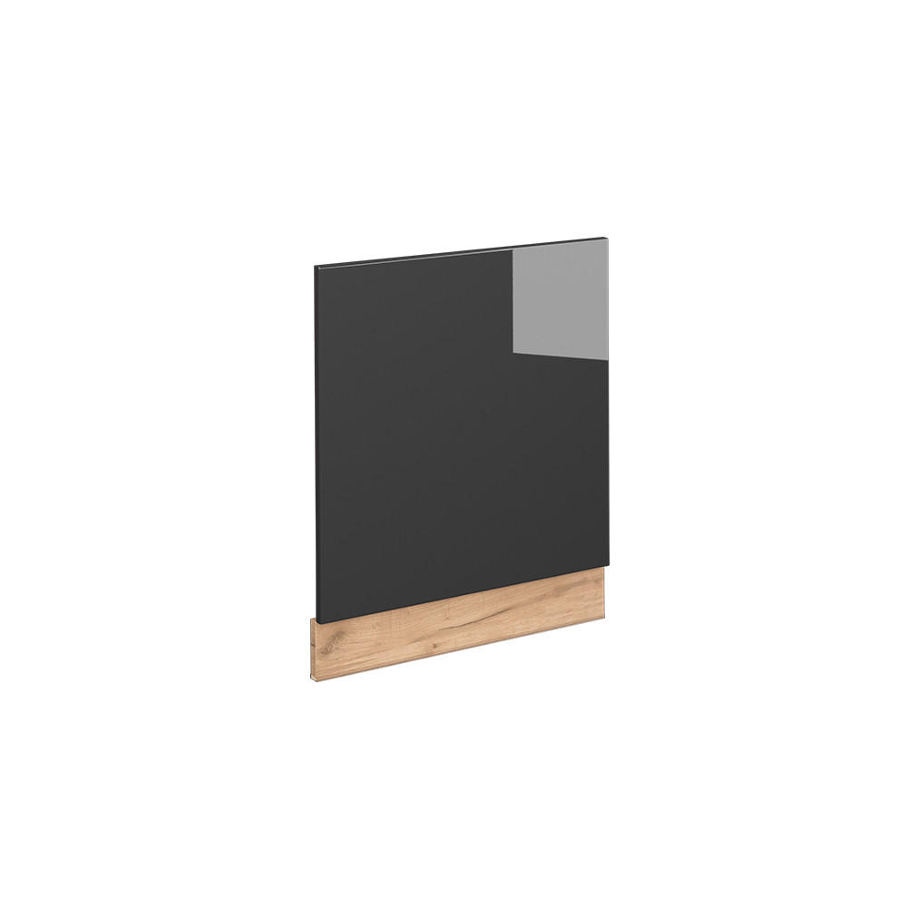 FRONTPANEL Fame-Line Antracit högblank 60 cm utan bänkskiva Svart högglans, Honungsek 67.4/60/1.6 cm