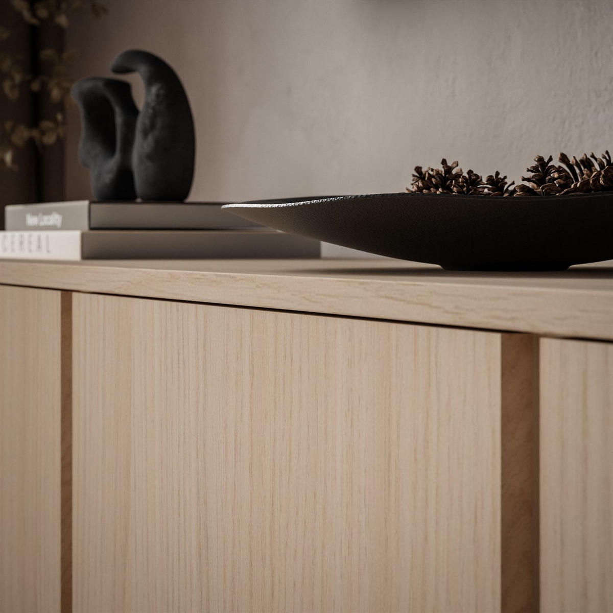 TV-SCHRANK DESTINY II, dreitürig - Eichefarben, Holzwerkstoff (168/52/39cm) - Lookway